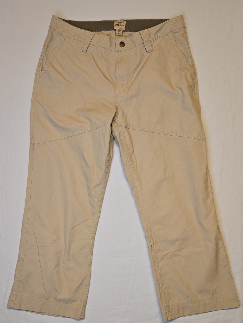 Filson Khaki/Tan Cotton Flat Front Straight Fit Chino Pants